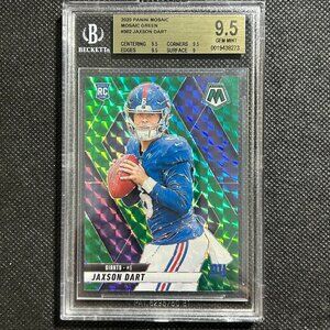 2025 Mosaic Jaxson Dart Rookie Card #362 GREEN Prizm BGS 9.5 GEM MINT RC Giants